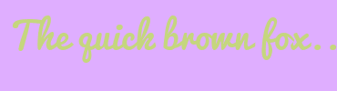 Image with Font Color C5D67E and Background Color DFAEFF